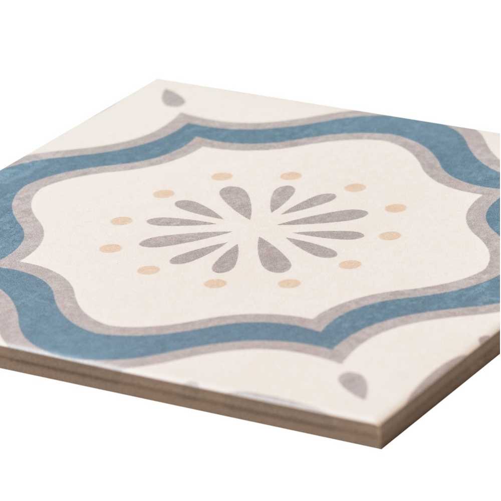DaVinci 7.9" x 7.9" Porcelain Patterned Spanish/Moroccan Wall & Floor Tile