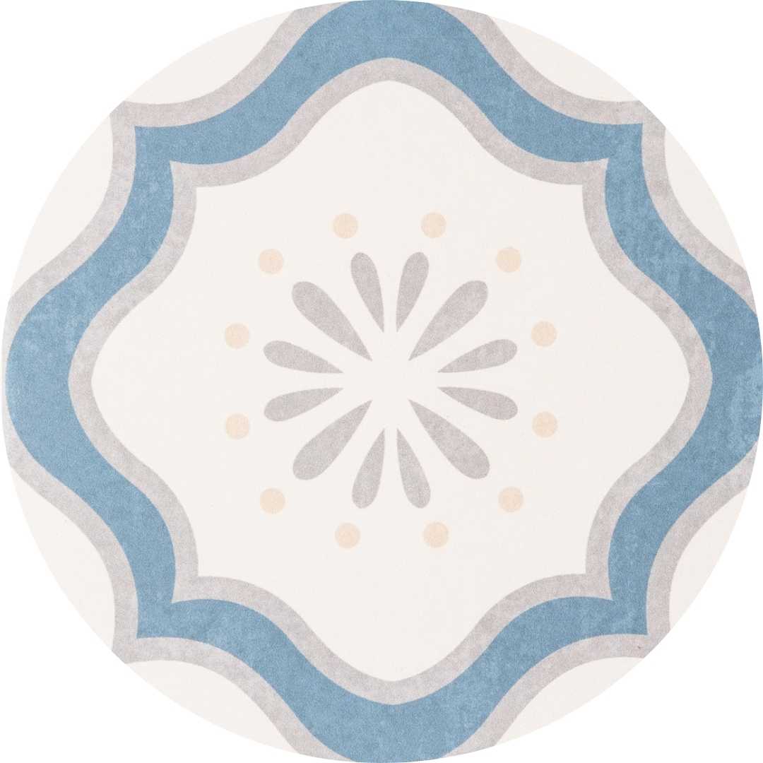 DaVinci 7.9" x 7.9" Porcelain Patterned Spanish/Moroccan Wall & Floor Tile