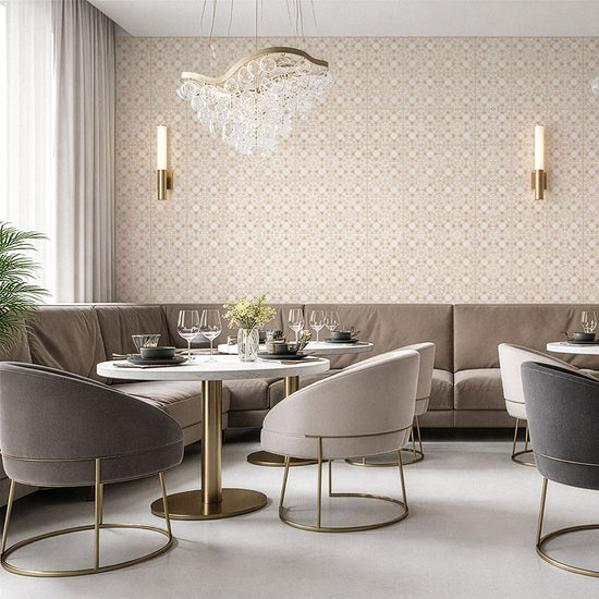 Pageant 9"x9" Crema Porcelain Matte Tile