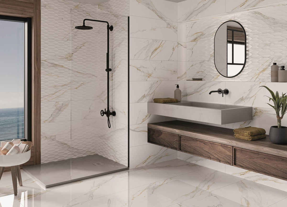 Altea 24"x48" Bianco Porcelain Polished Tile