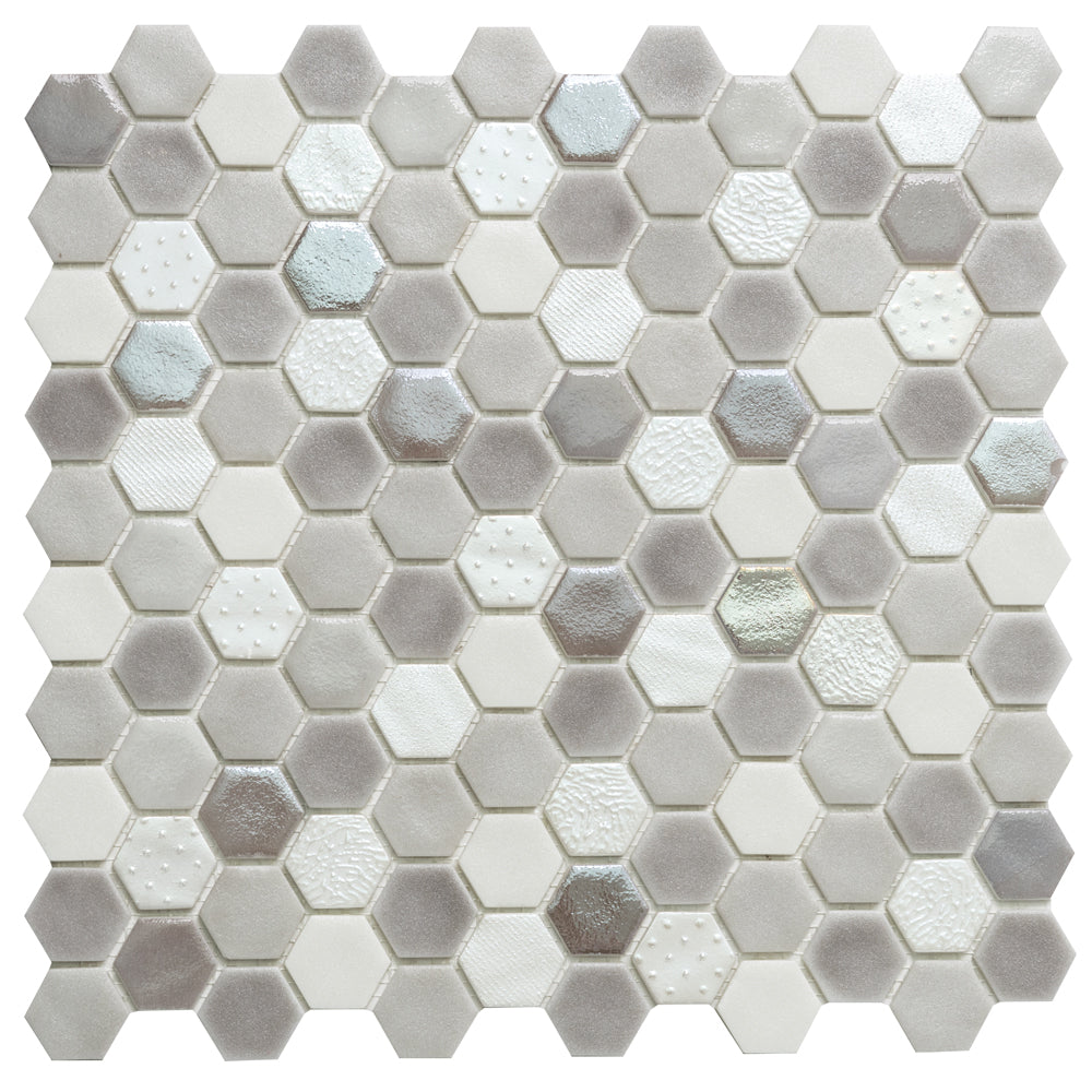 Eterna Hex 1"x1" Glass Matte Mosaic