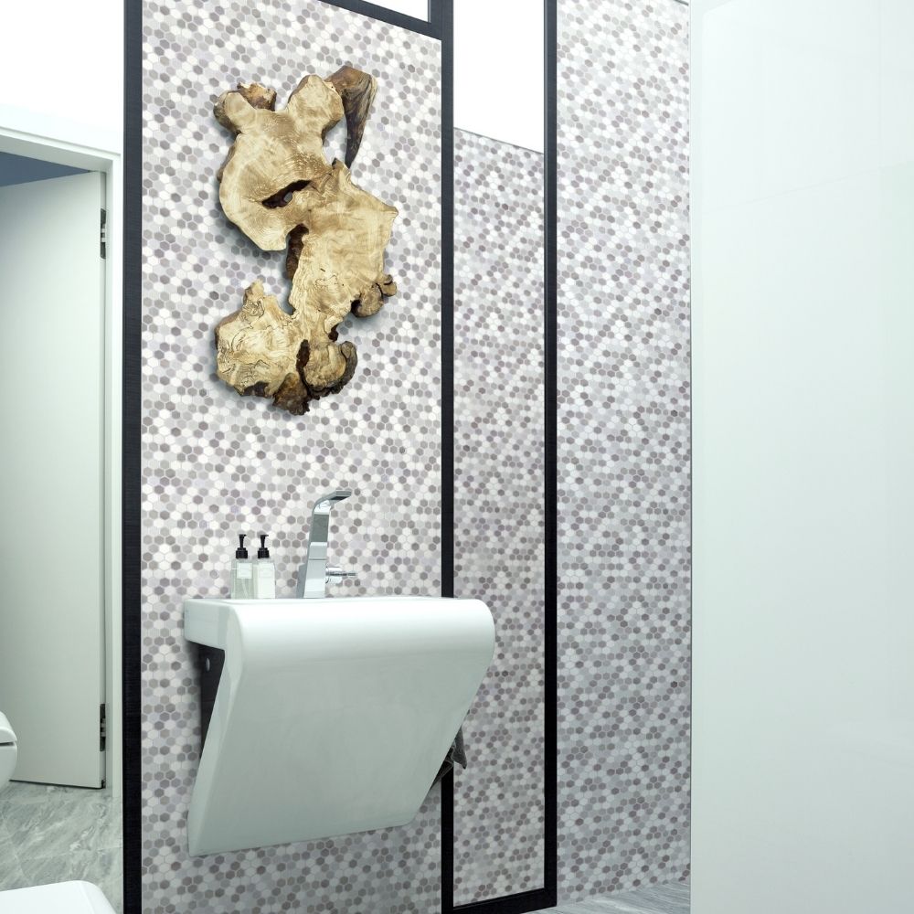 Eterna Hex 1"x1" Glass Matte Mosaic