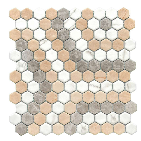 Eterna Hex 1"x1" Glass Matte Mosaic