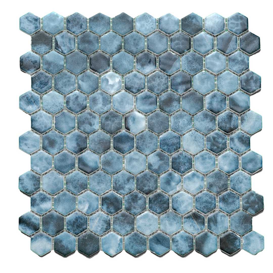Eterna Hex 1"x1" Glass Matte Mosaic