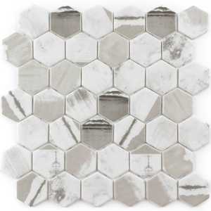 Eterna Hex 2" x 2" Alaia Recycled Glass Matte Mosaic