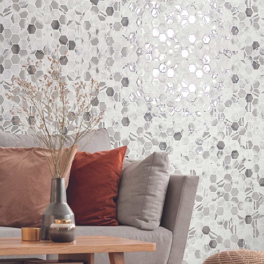 Eterna Hex 2" x 2" Alaia Recycled Glass Matte Mosaic