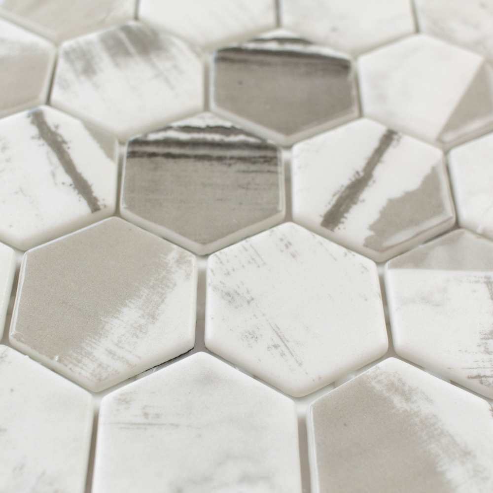 Eterna Hex 2" x 2" Alaia Recycled Glass Matte Mosaic