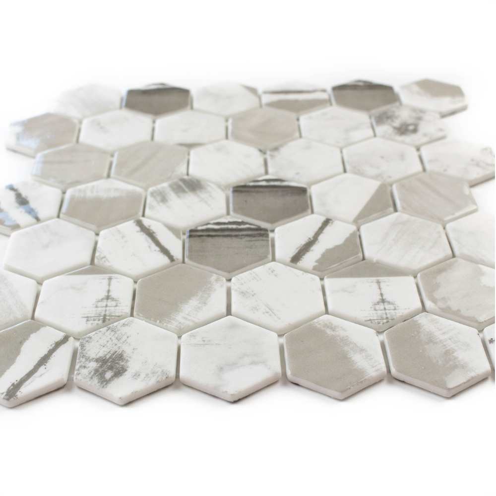 Eterna Hex 2" x 2" Alaia Recycled Glass Matte Mosaic