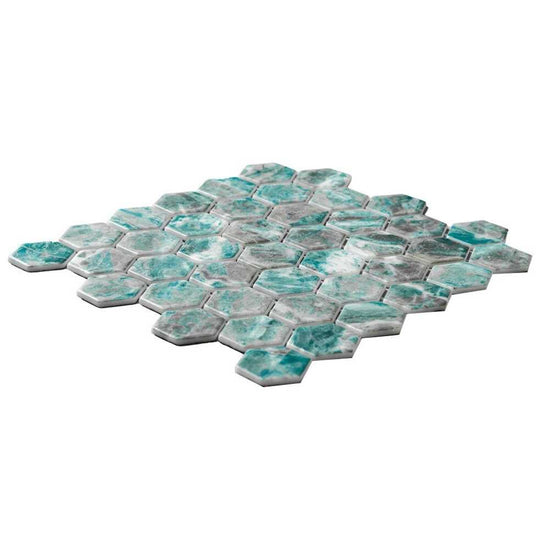 Eterna Hex 2"x2" Glass Satin Mosaic