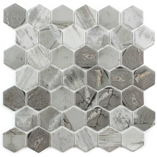 Eterna Hex 2"x2" Recycled Glass Matte Mosaic