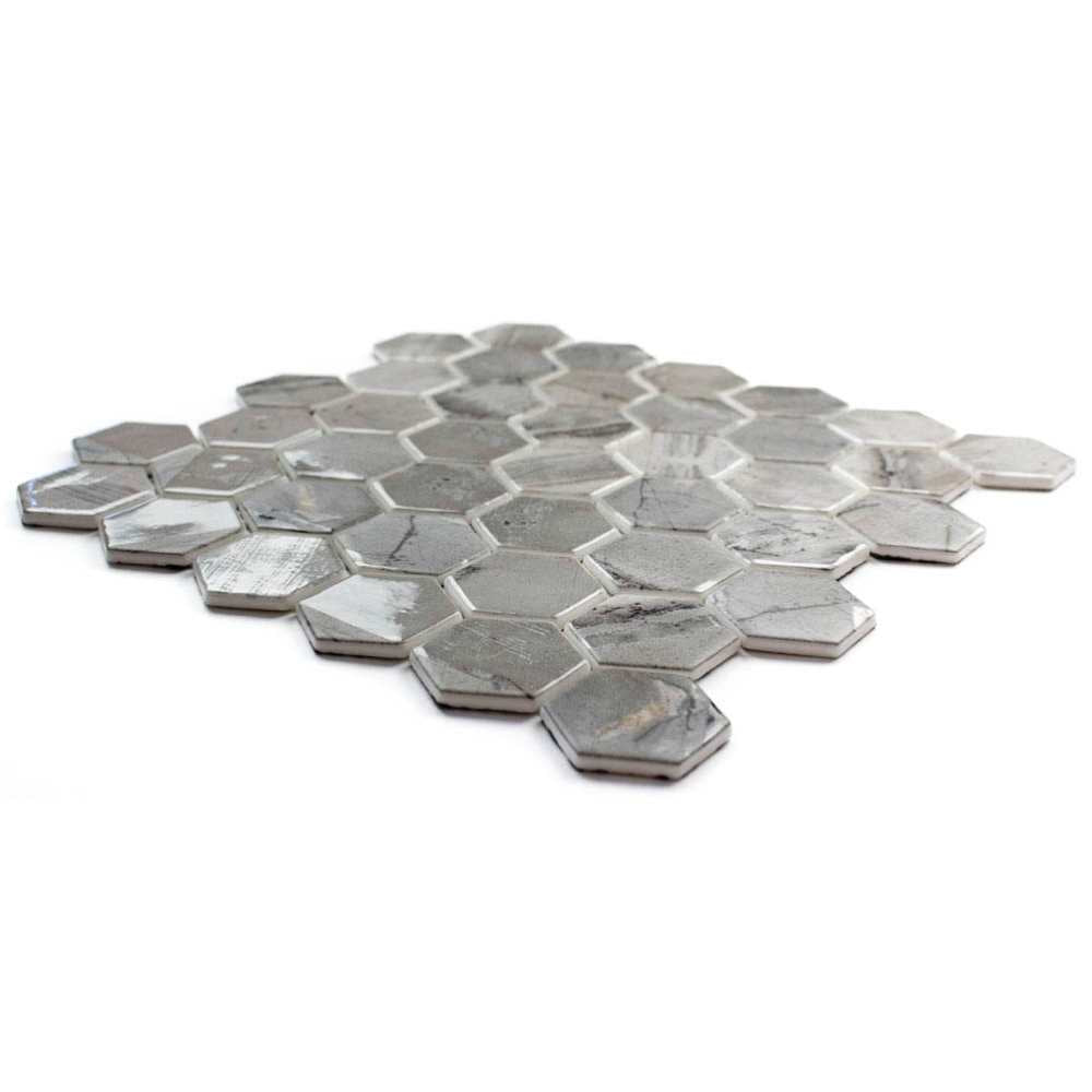 Eterna Hex 2" x 2" Denver Recycled Glass Matte Mosaic