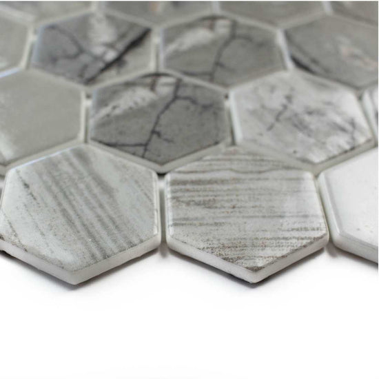 Eterna Hex 2"x2" Recycled Glass Matte Mosaic