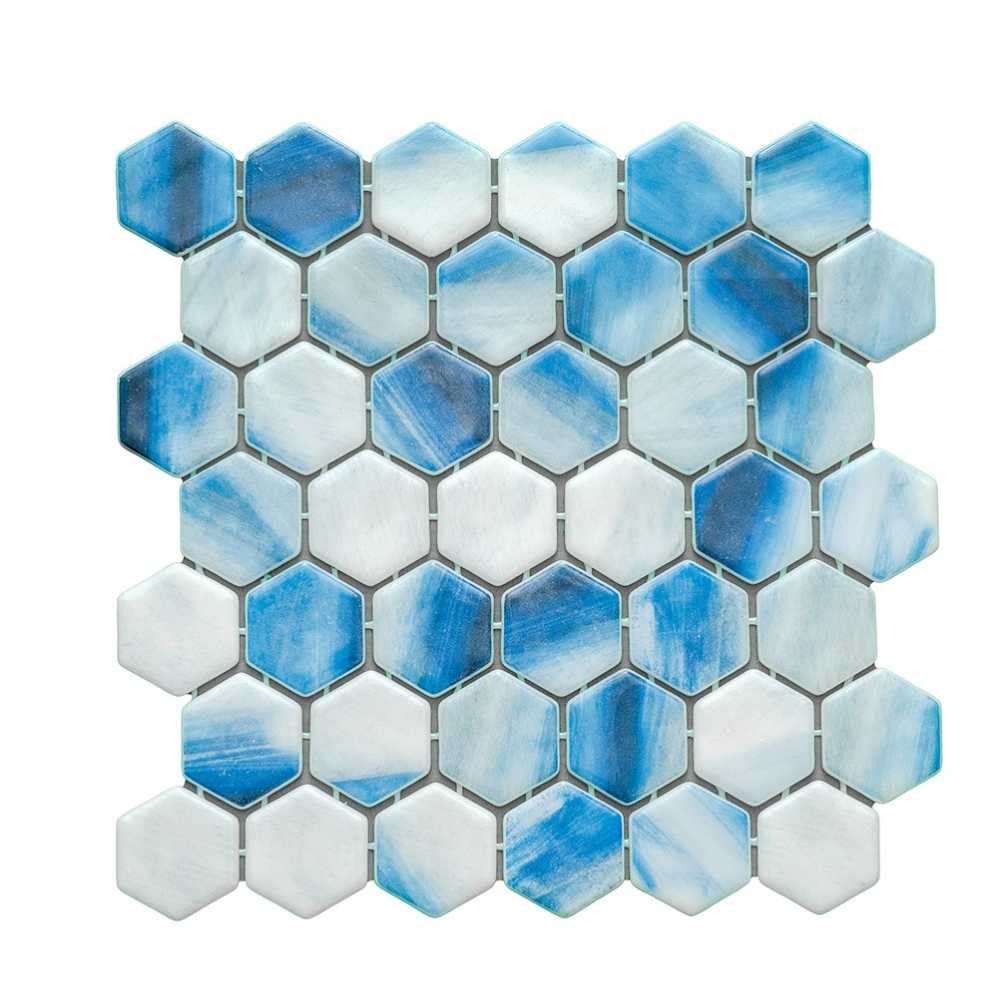 Eterna Hex 2" x 2" Dolan Glass Glossy Mosaic