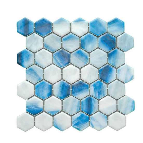 Eterna Hex 2" x 2" Dolan Glass Glossy Mosaic