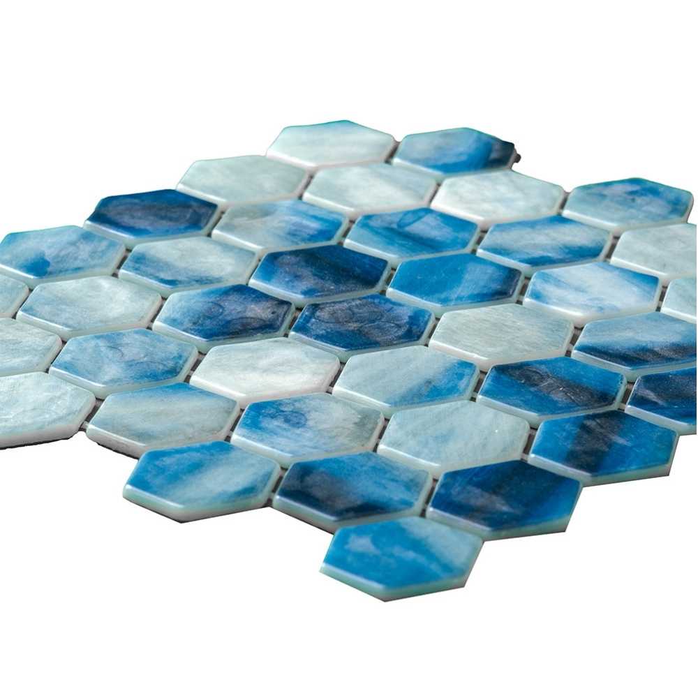 Eterna Hex 2" x 2" Dolan Glass Glossy Mosaic