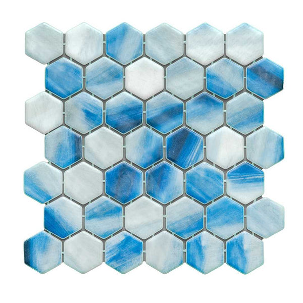 Eterna Hex 2" x 2" Dolan Glass Glossy Mosaic