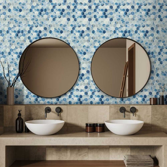 Eterna Hex 2" x 2" Dolan Glass Glossy Mosaic