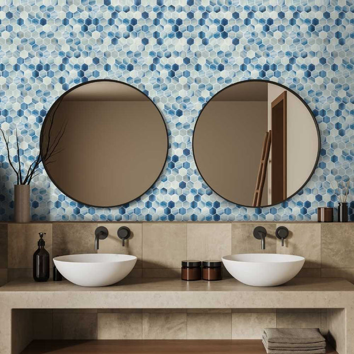 Eterna Hex 2" x 2" Dolan Glass Glossy Mosaic