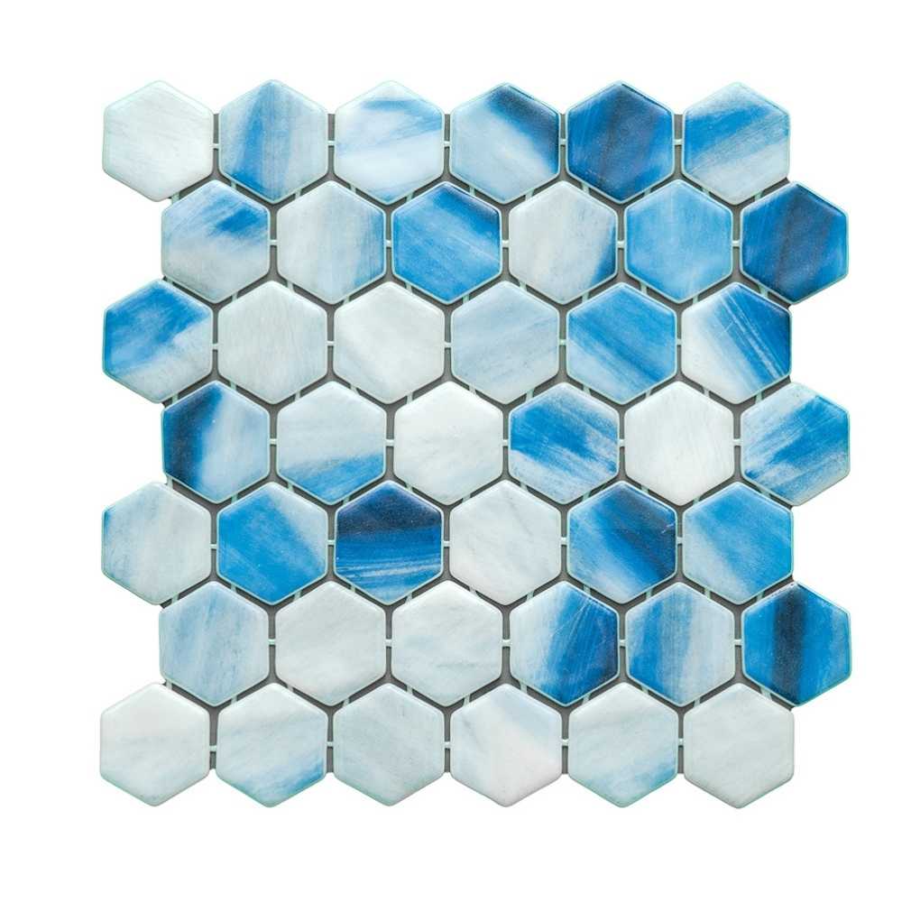 Eterna Hex 2" x 2" Dolan Glass Glossy Mosaic