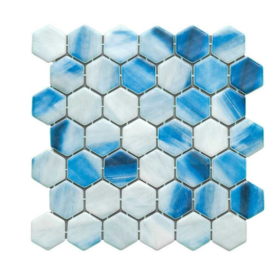 Eterna Hex 2" x 2" Dolan Glass Glossy Mosaic