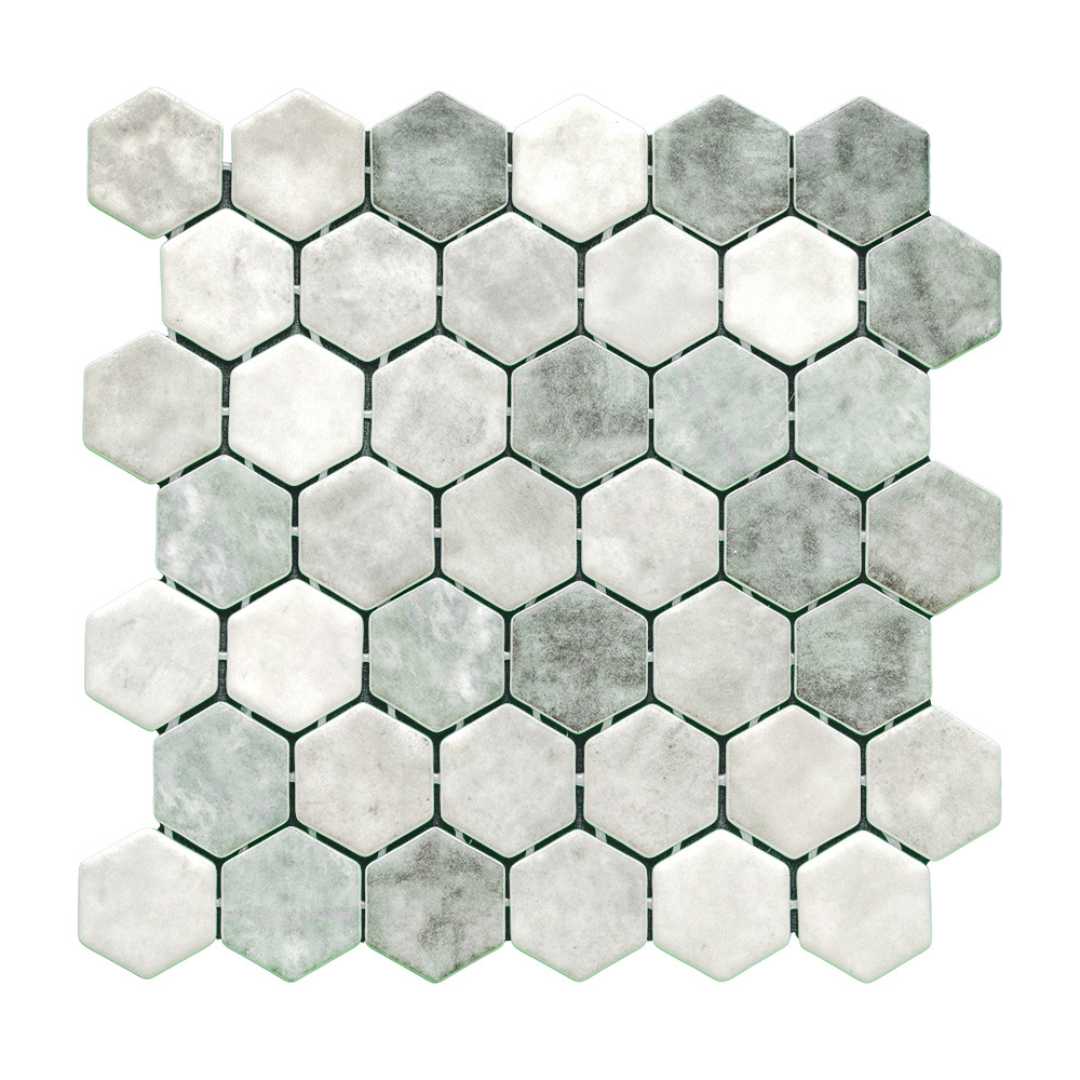 Eterna Hex 2"x2" Glass Satin Mosaic
