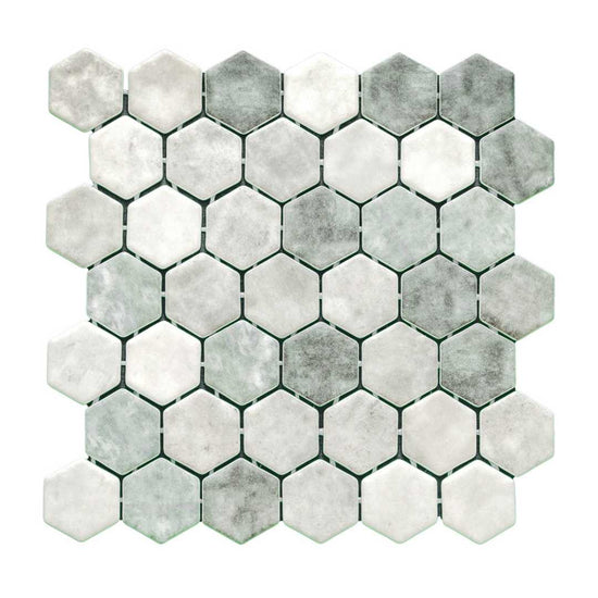 Eterna Hex 2"x2" Glass Satin Mosaic