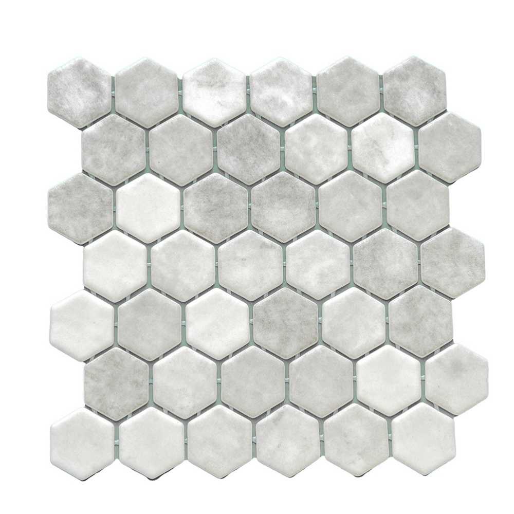 Eterna Hex 2"x2" Glass Satin Mosaic