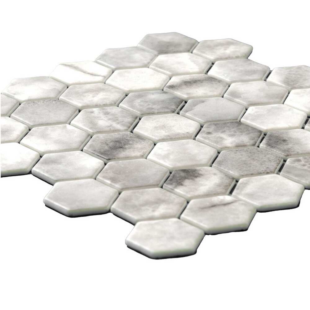 Eterna Hex 2" x 2" Onice Glass Matte Mosaic