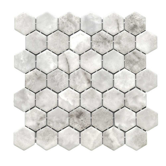 Eterna Hex 2" x 2" Onice Glass Matte Mosaic