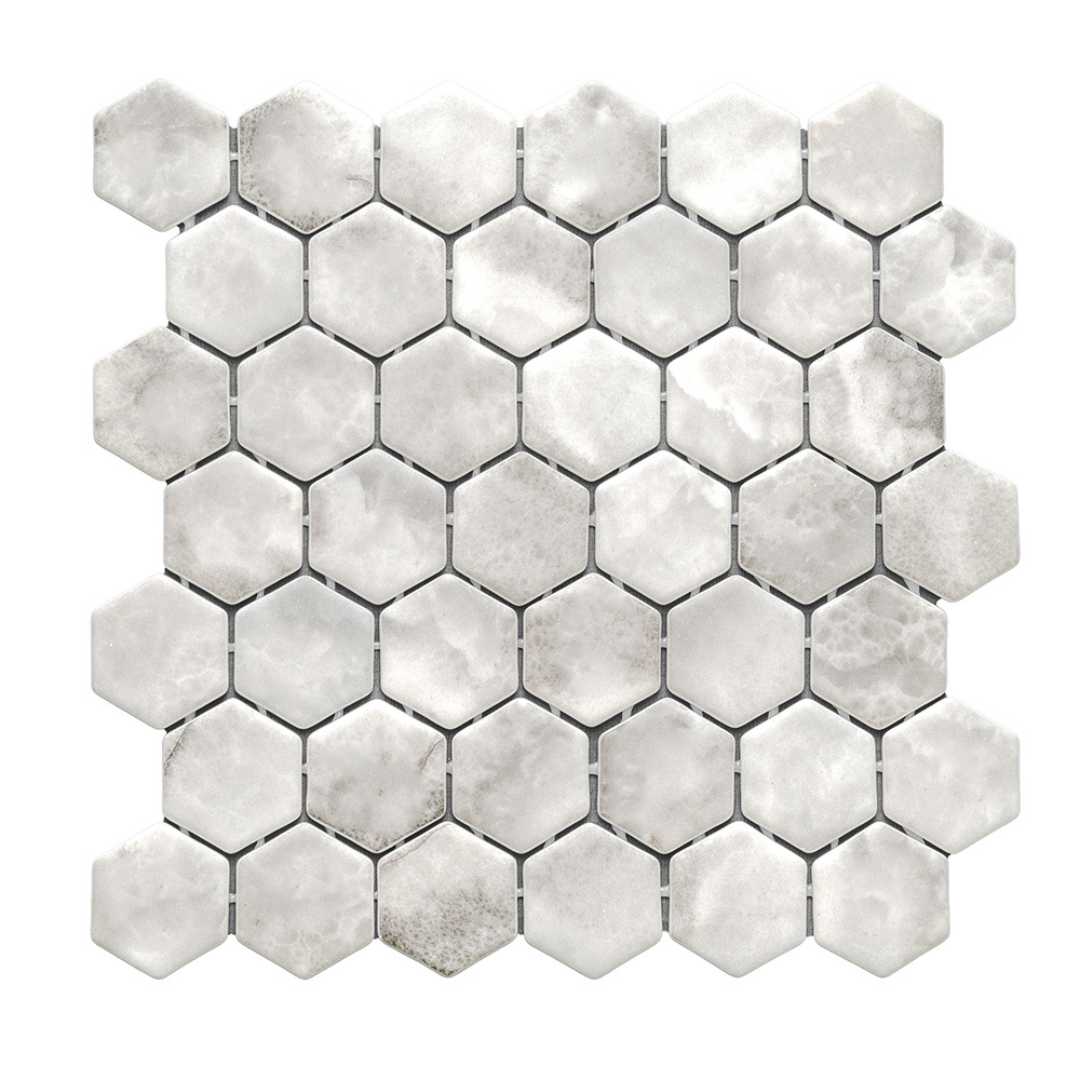 Eterna Hex 2" x 2" Onice Glass Matte Mosaic