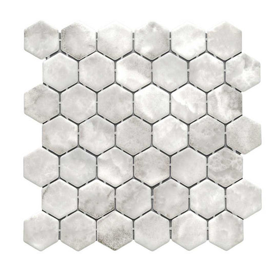 Eterna Hex 2" x 2" Onice Glass Matte Mosaic