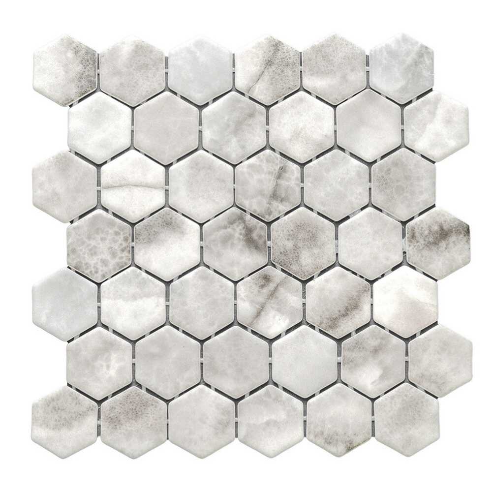 Eterna Hex 2" x 2" Onice Glass Matte Mosaic