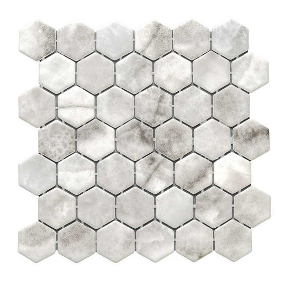 Eterna Hex 2" x 2" Onice Glass Matte Mosaic