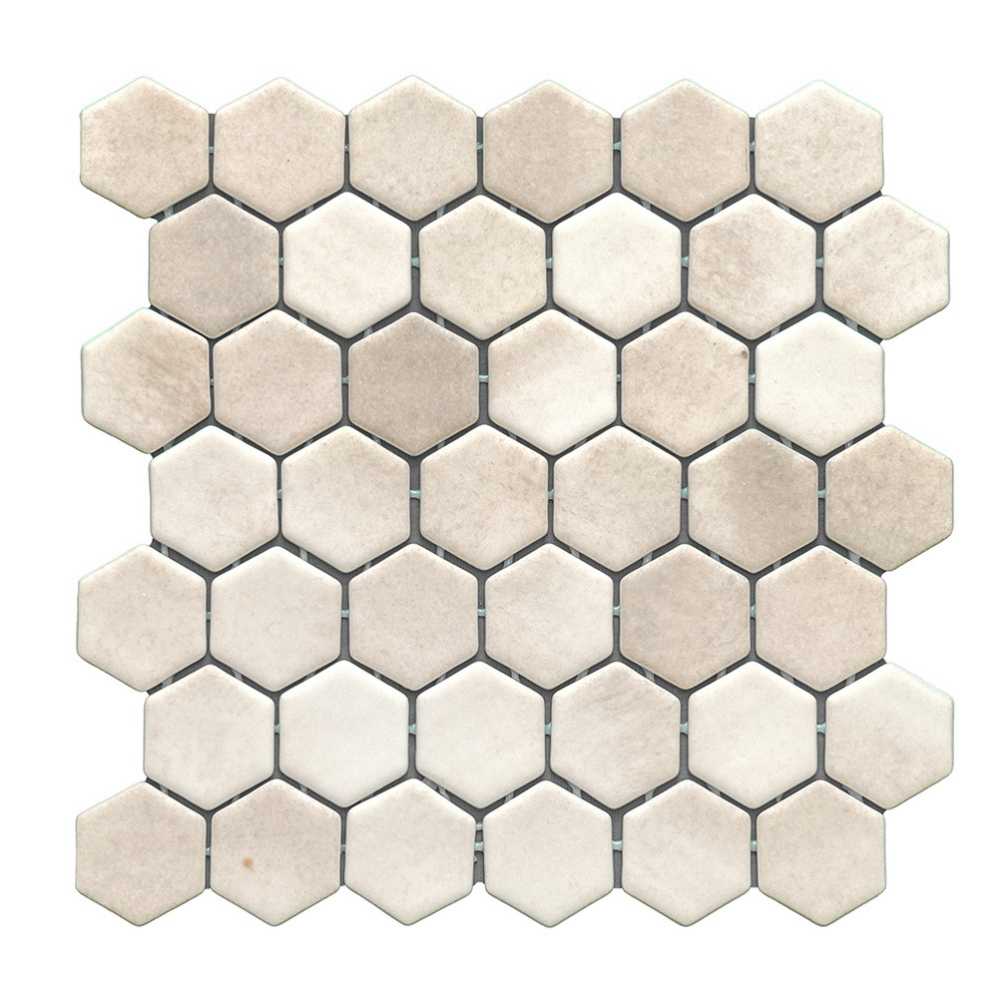 Eterna Hex 2" x 2" Sumatra Glass Matte Mosaic