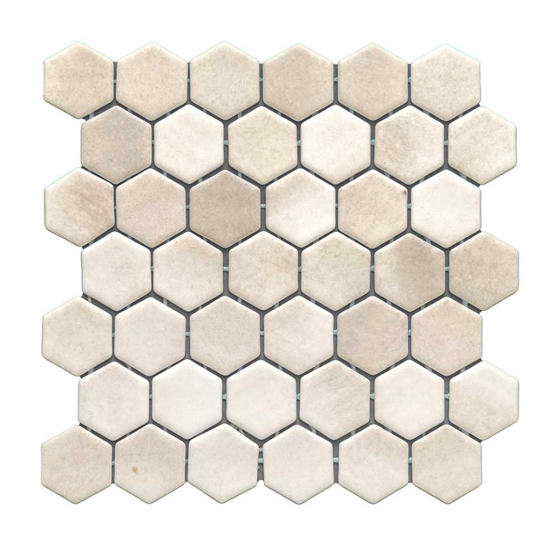 Eterna Hex 2" x 2" Sumatra Glass Matte Mosaic