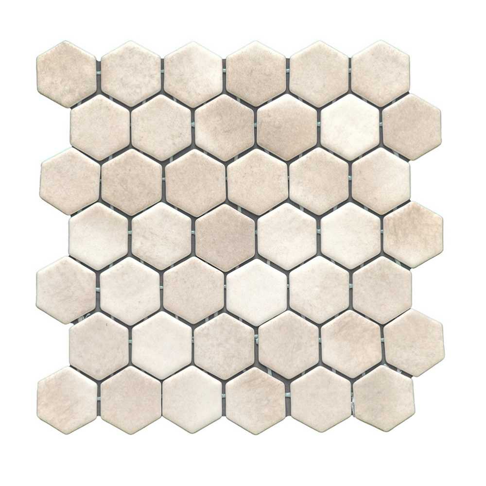 Eterna Hex 2" x 2" Sumatra Glass Matte Mosaic