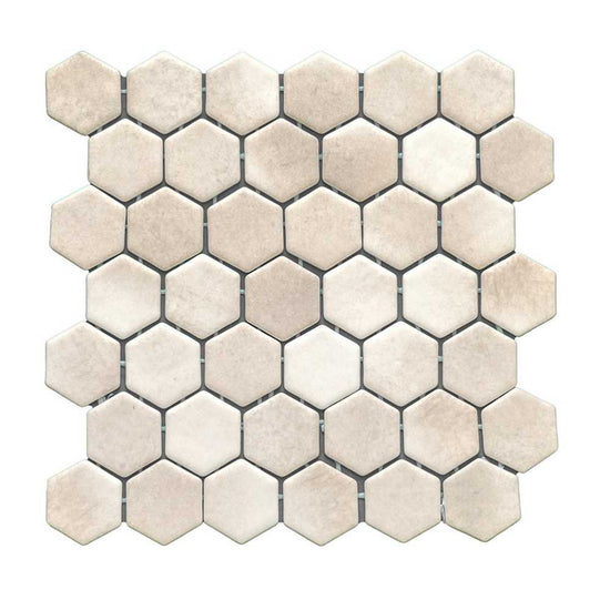 Eterna Hex 2" x 2" Sumatra Glass Matte Mosaic