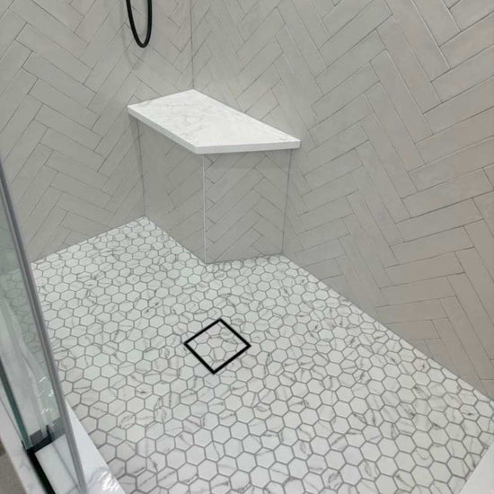 Eterna Big Hex 2"x2" Fosco Argent Recycled Glass Matte Mosaic