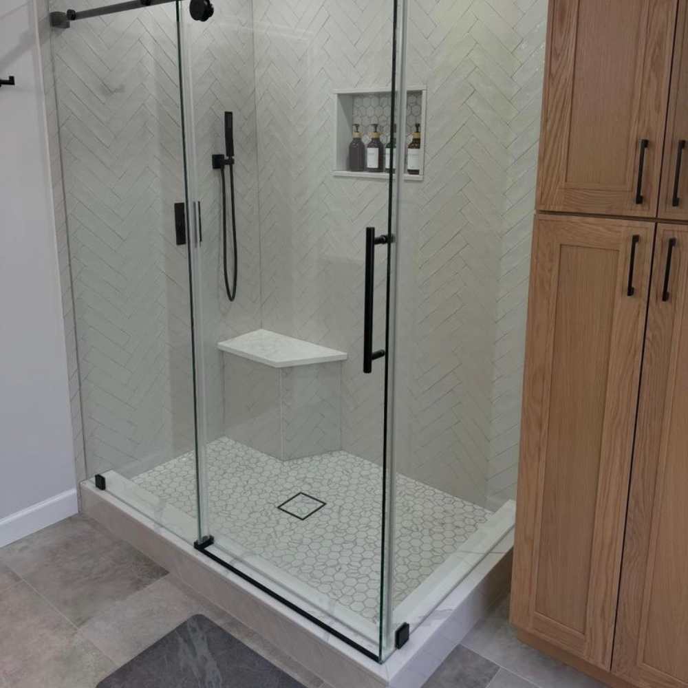 Eterna Big Hex 2"x2" Fosco Argent Recycled Glass Matte Mosaic