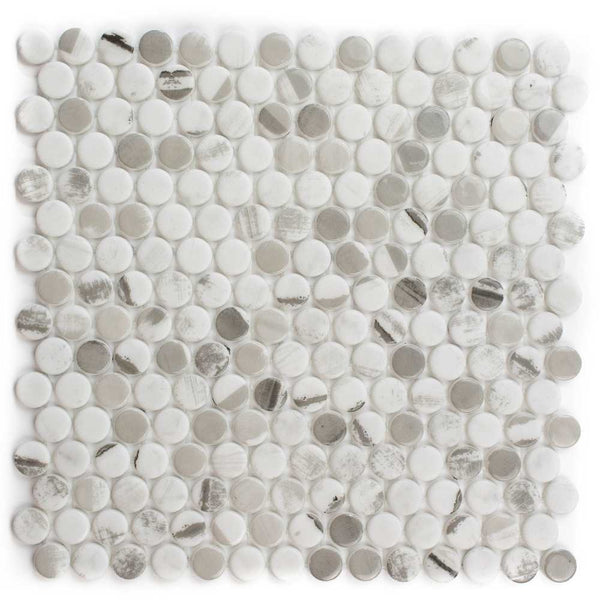 Eterna Penny 12"x12" Recycled Glass Mosaic Tile