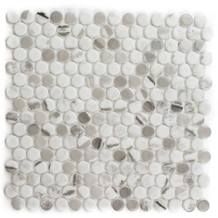 Eterna Penny 12"x12" Recycled Glass Mosaic Tile