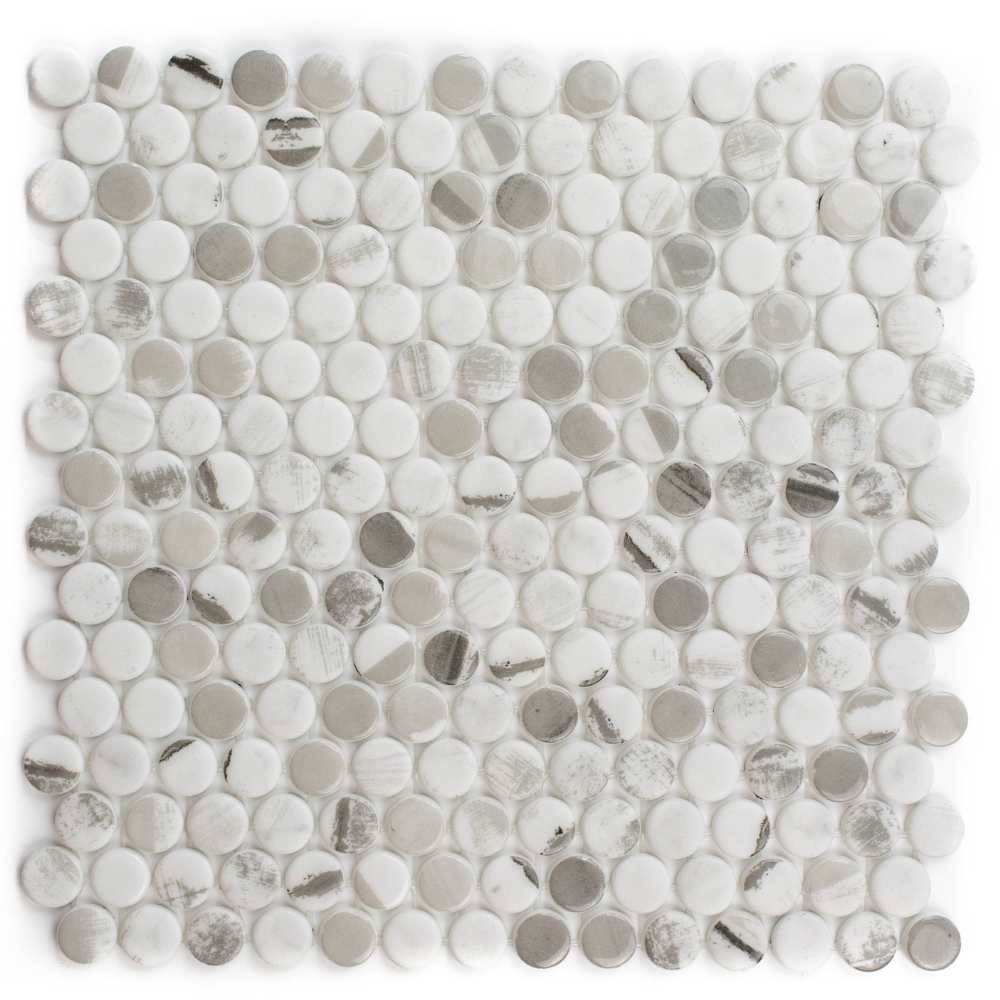 Eterna Penny Recycled Glass Matte Mosaic