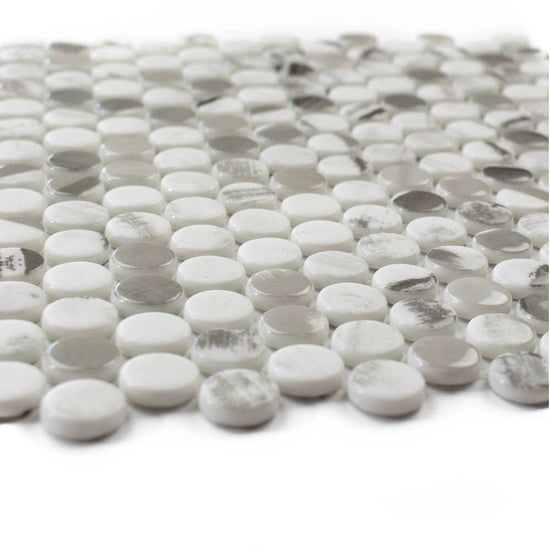 Eterna Penny 12"x12" Recycled Glass Mosaic Tile