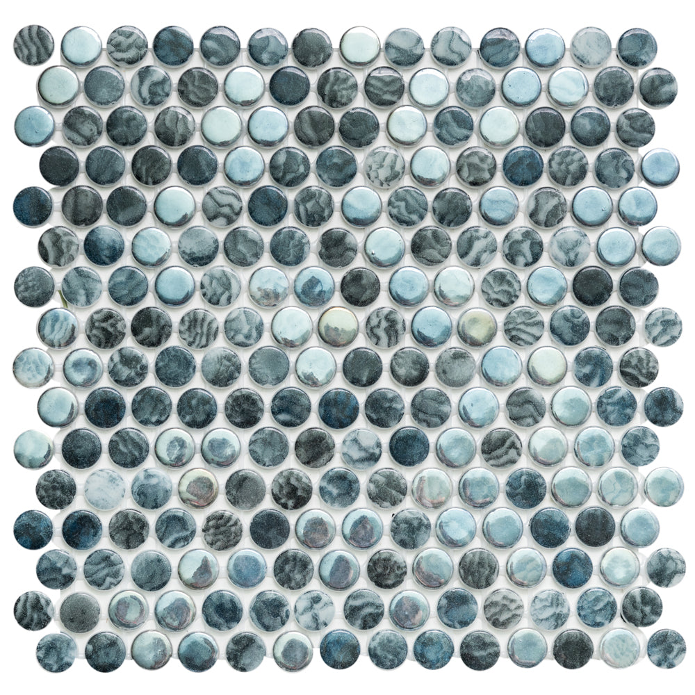 Eterna Penny 12"x12" Recycled Glass Mosaic Tile