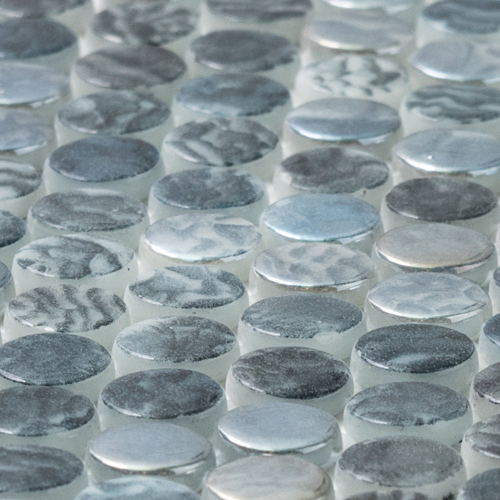 Eterna Penny 12"x12" Recycled Glass Mosaic Tile