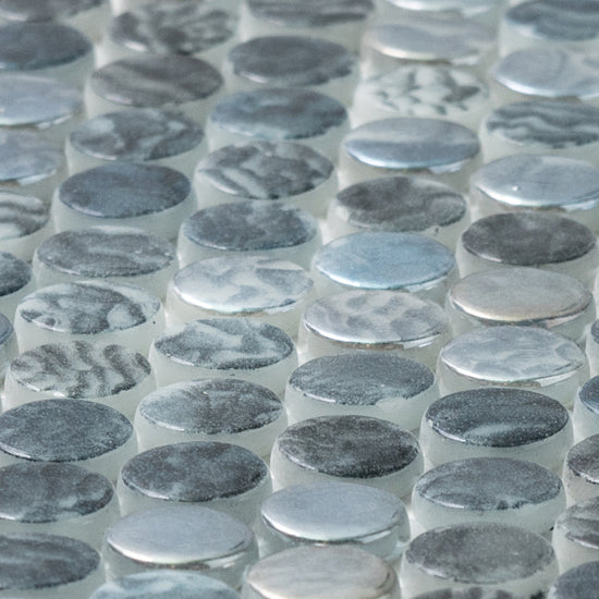 Eterna Penny 12"x12" Recycled Glass Mosaic Tile