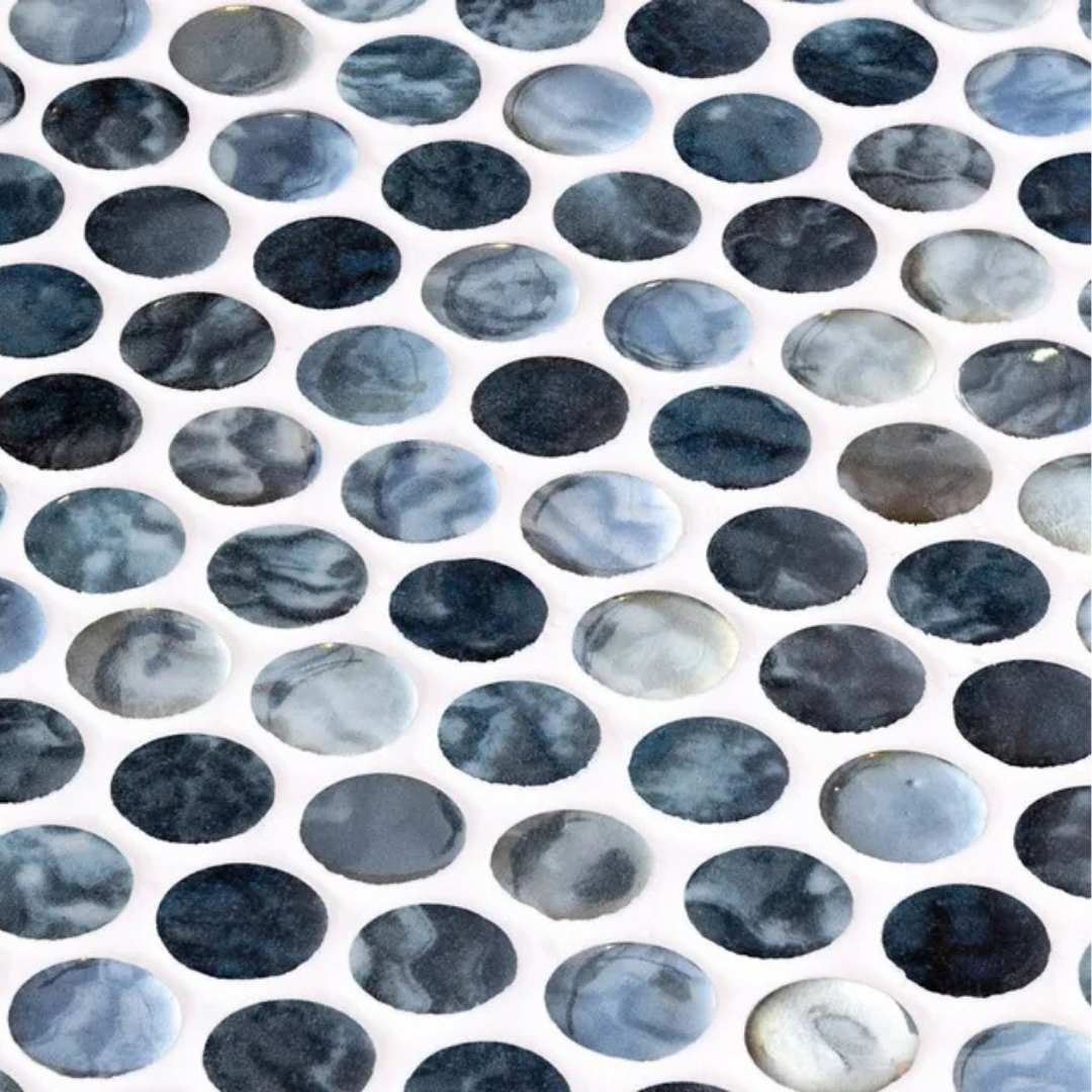 Eterna Penny 12"x12" Recycled Glass Mosaic Tile