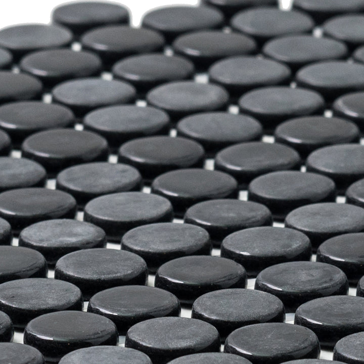 Eterna Penny Black Recycled Glass Matte and Shiny