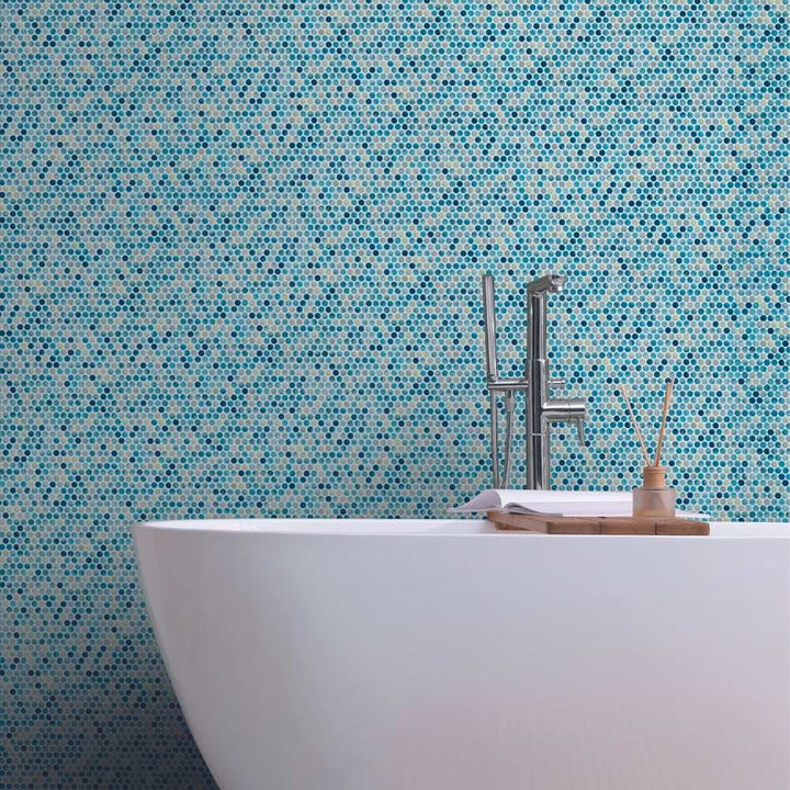 Eterna Penny 12"x12" Recycled Glass Mosaic Tile