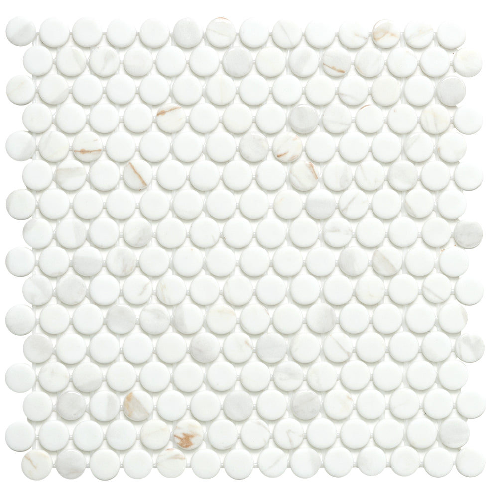 Eterna Penny Recycled Glass Matte Mosaic